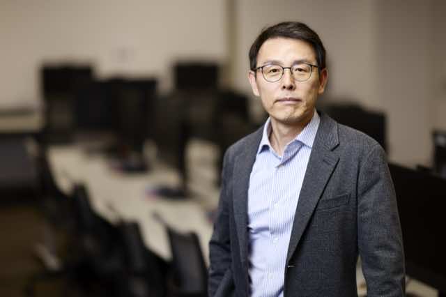 A man wearing glasses
